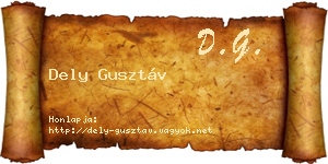 Dely Gusztáv névjegykártya