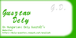 gusztav dely business card